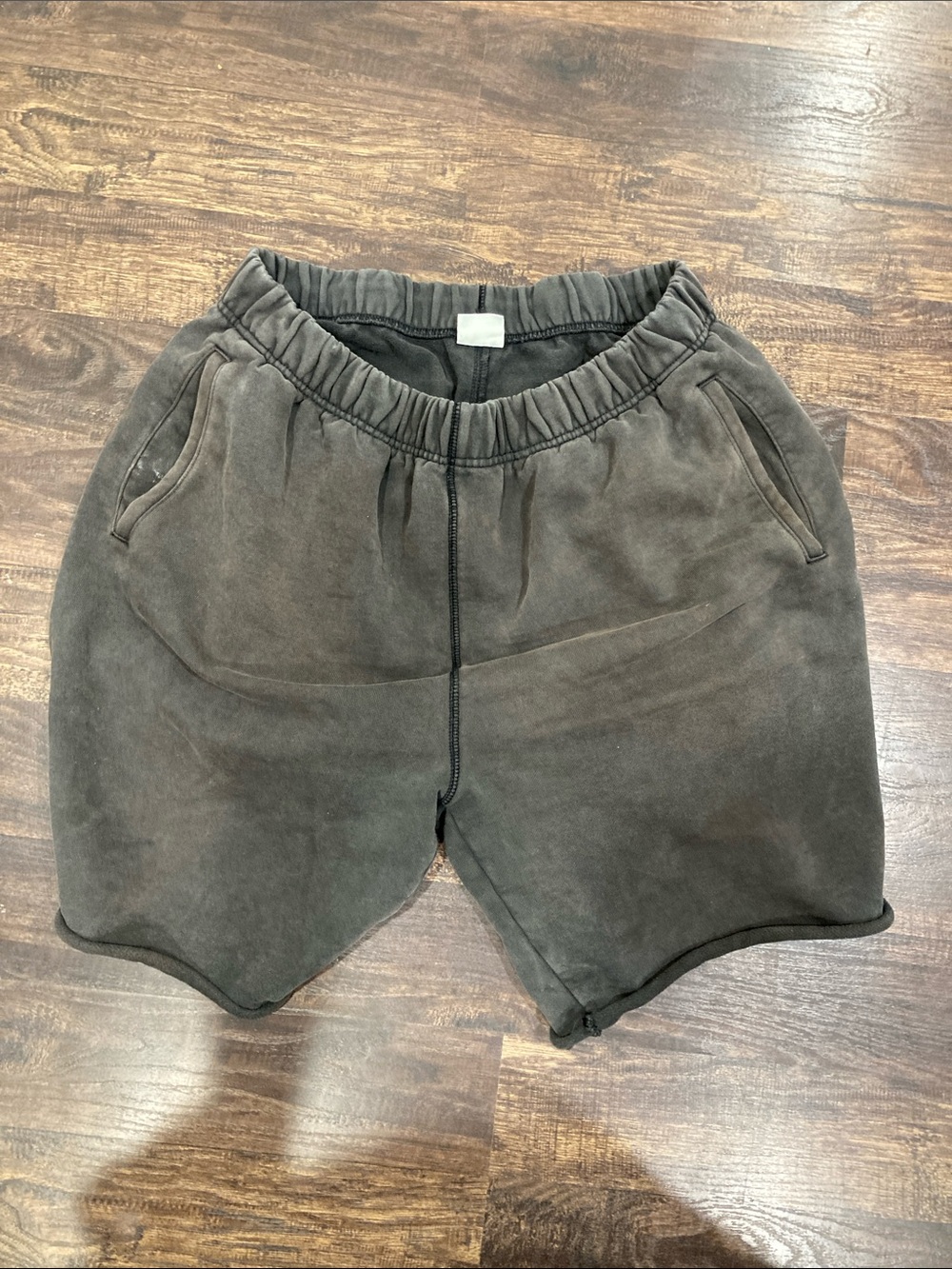 Men's Casual Elastic Waist Shorts - Charcoal